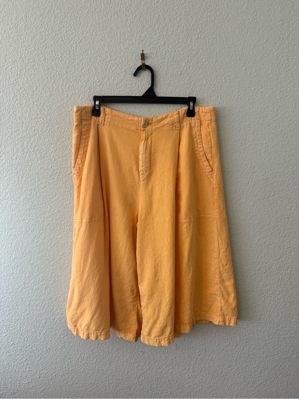 Anthro Pilcro Cropped Linen Blend Pants Pleated